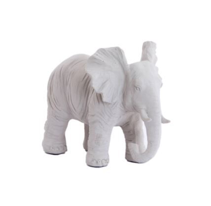 Elephant Dekoratif Obje Krem – 24x17x20,5 cm