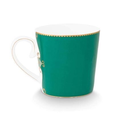 Love Birds Yeşil Madalyon Desenli  Küçük Mug 150 ml