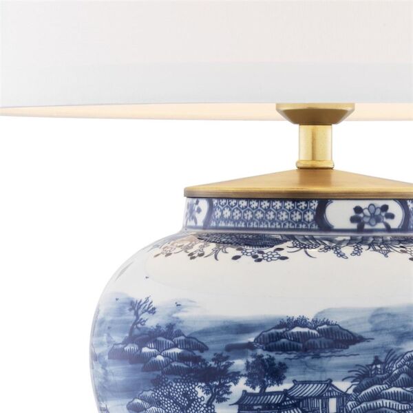 TABLE LAMP CHINESE BLUE