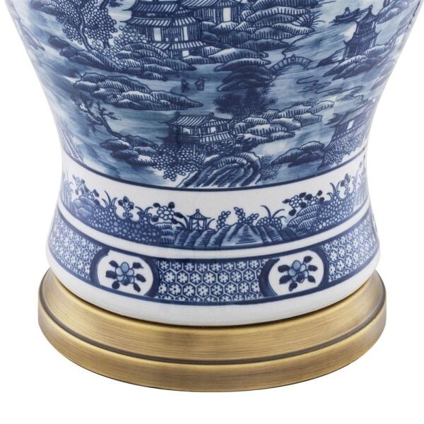 TABLE LAMP CHINESE BLUE