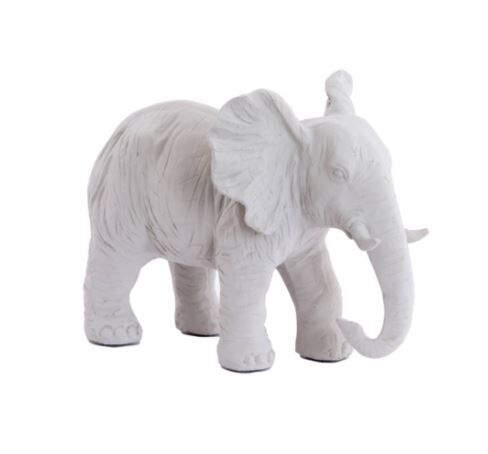 Elephant Dekoratif Obje Krem – 30,5x18,5x24 cm
