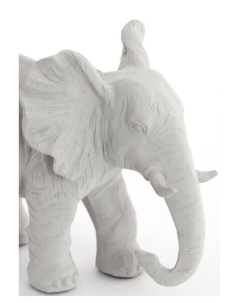 Elephant Dekoratif Obje Krem – 30,5x18,5x24 cm