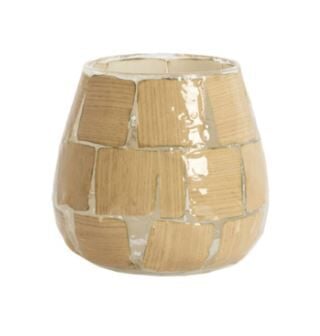 Kuala Cam Tealight Mumluk Şeffaf & Terra – Ø11x11 cm