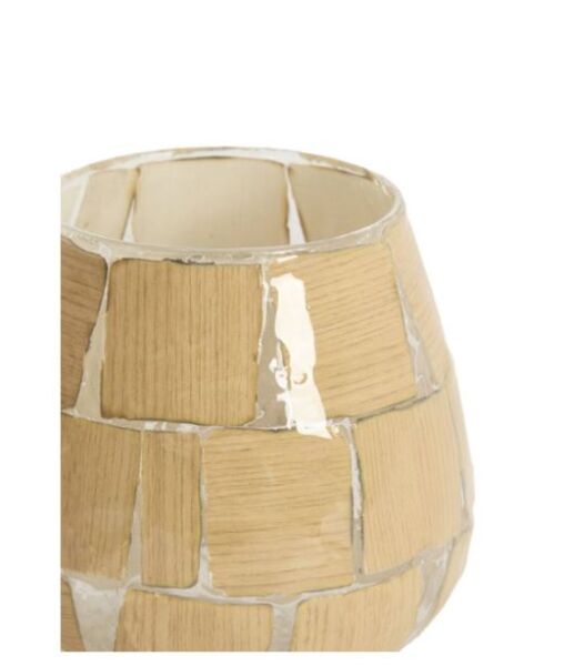 Kuala Cam Tealight Mumluk Şeffaf & Terra – Ø11x11 cm