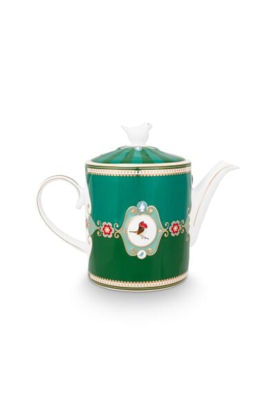 Love Birds Yeşil Madalyon Desenli Demlik 1,3 lt.