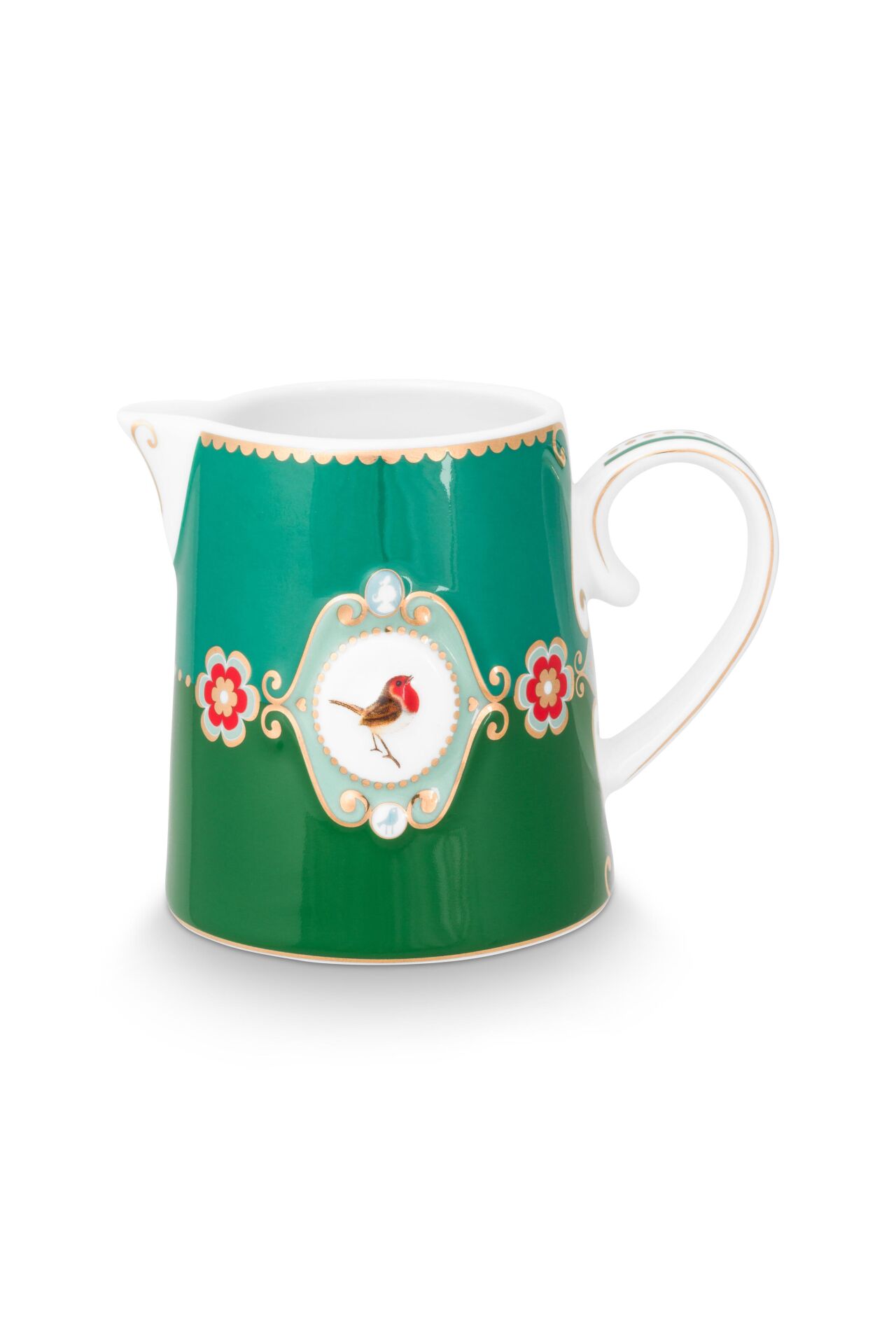 Love Birds Yeşil Madalyon Desenli Sütlük 270 ml