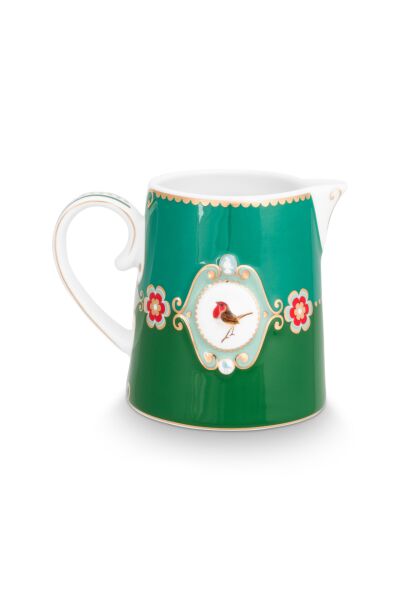 Love Birds Yeşil Madalyon Desenli Sütlük 270 ml