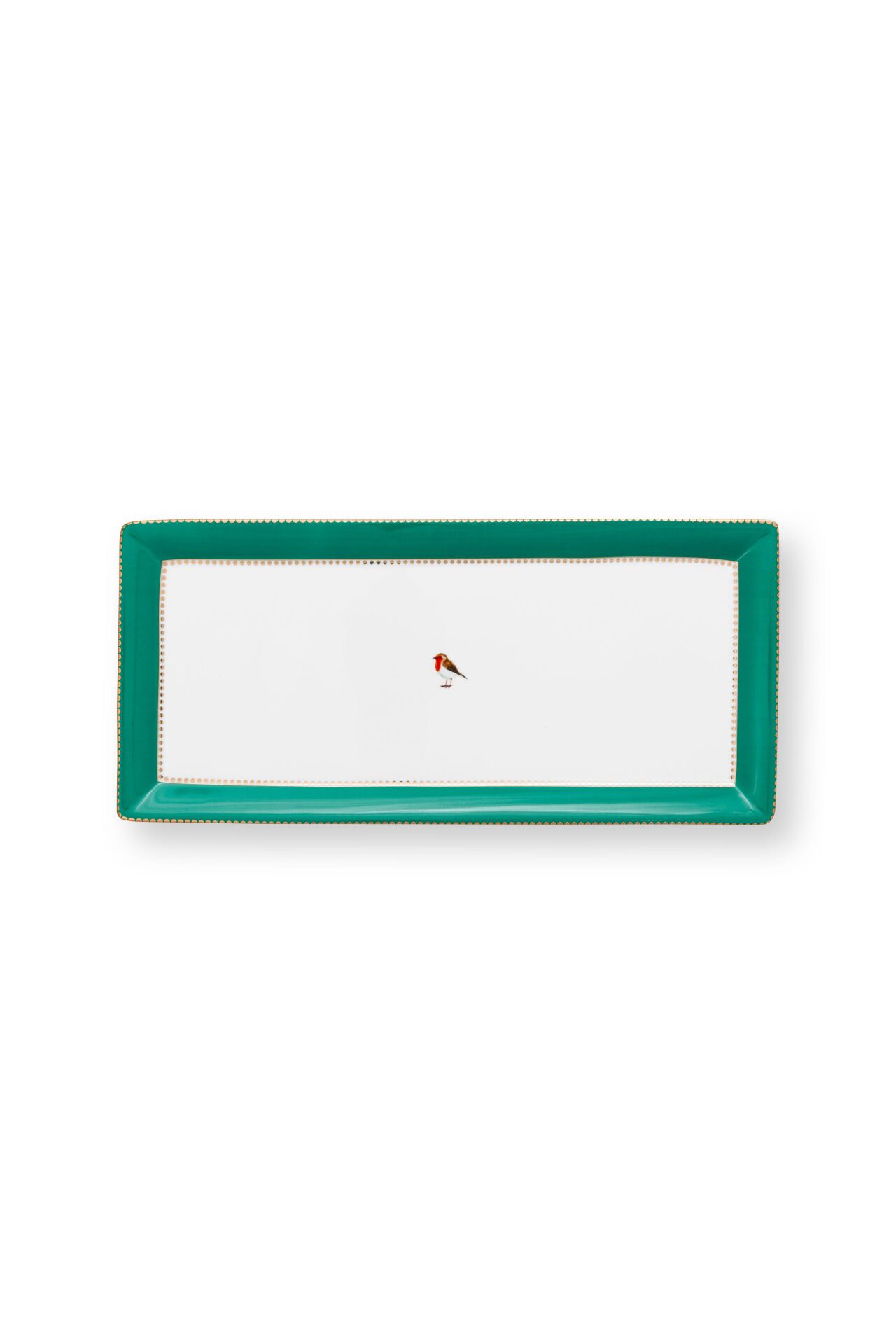 Love Birds Yeşil Servis Tabaği 33.3x15.5cm