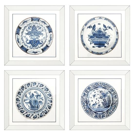 PRINT IMPERIAL CHINA SET OF 4