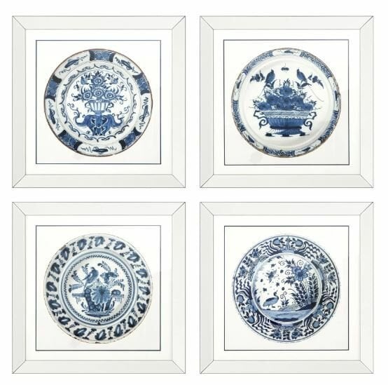 PRINT IMPERIAL CHINA SET OF 4