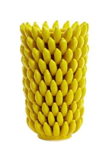 Zita Seramik Dekoratif Vazo Sarı – Ø25x45 cm