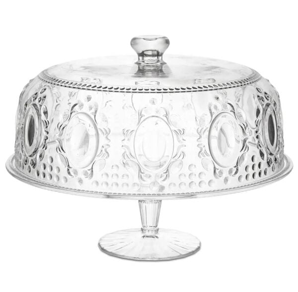 Baci Milano Baroque& Rock-Cafe Kek Standı 32cm Akrilik - Şeffaf