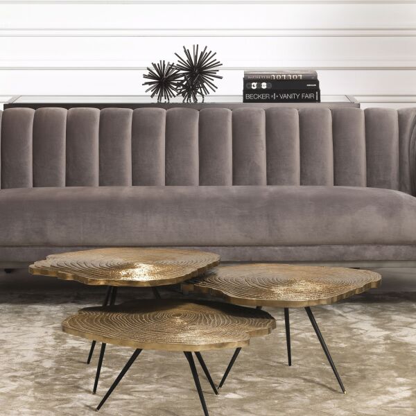 EICHHOLTZ OBJECT METEOR SET OF 3 BRONZE FINISH