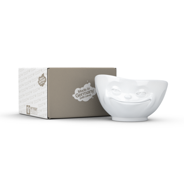 Grinning- beyaz kase, 1000ml