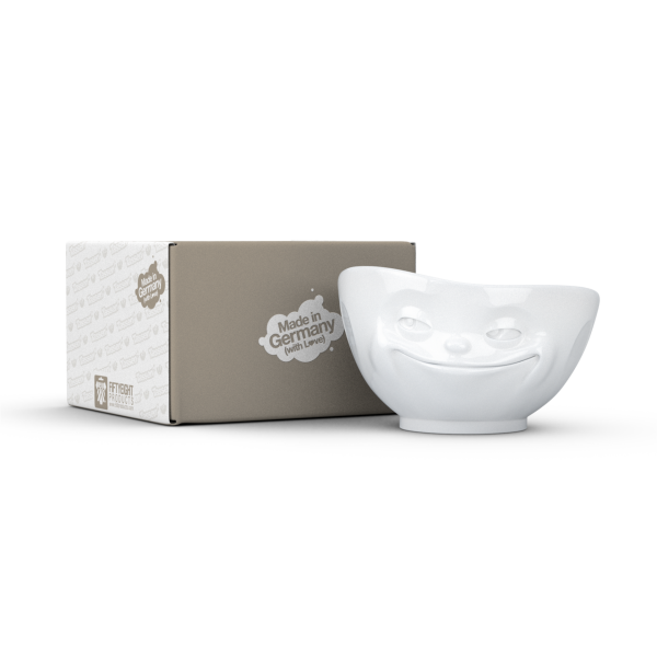 Grinning- beyaz kase, 1000ml