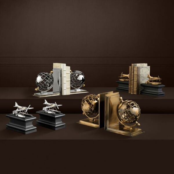 BOOKEND GLOBE 2'Lİ SET ANTİK