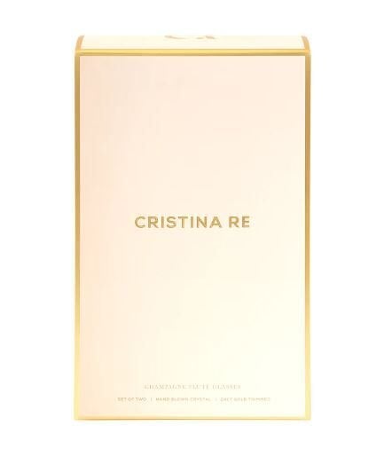 Champagne Flute Rose Crystal - Set of 2