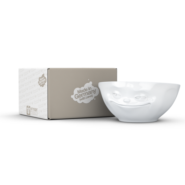 Grinning- beyaz kase, 350 ml