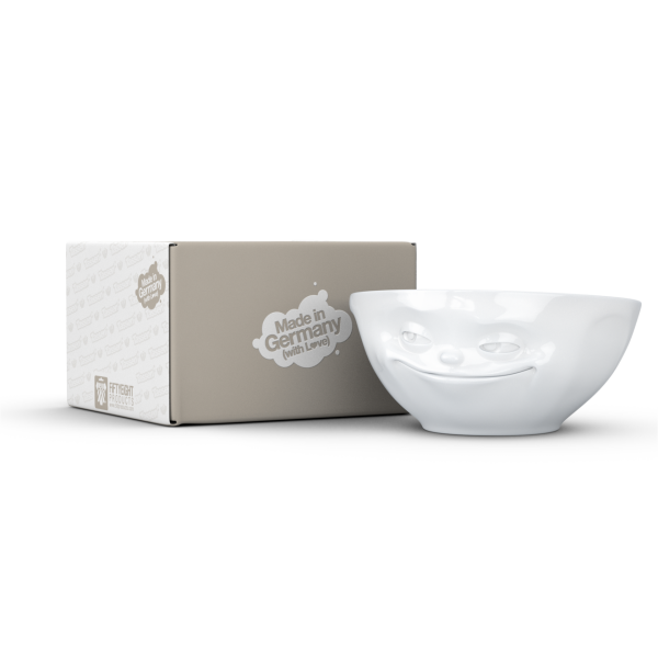 Grinning- beyaz kase, 350 ml