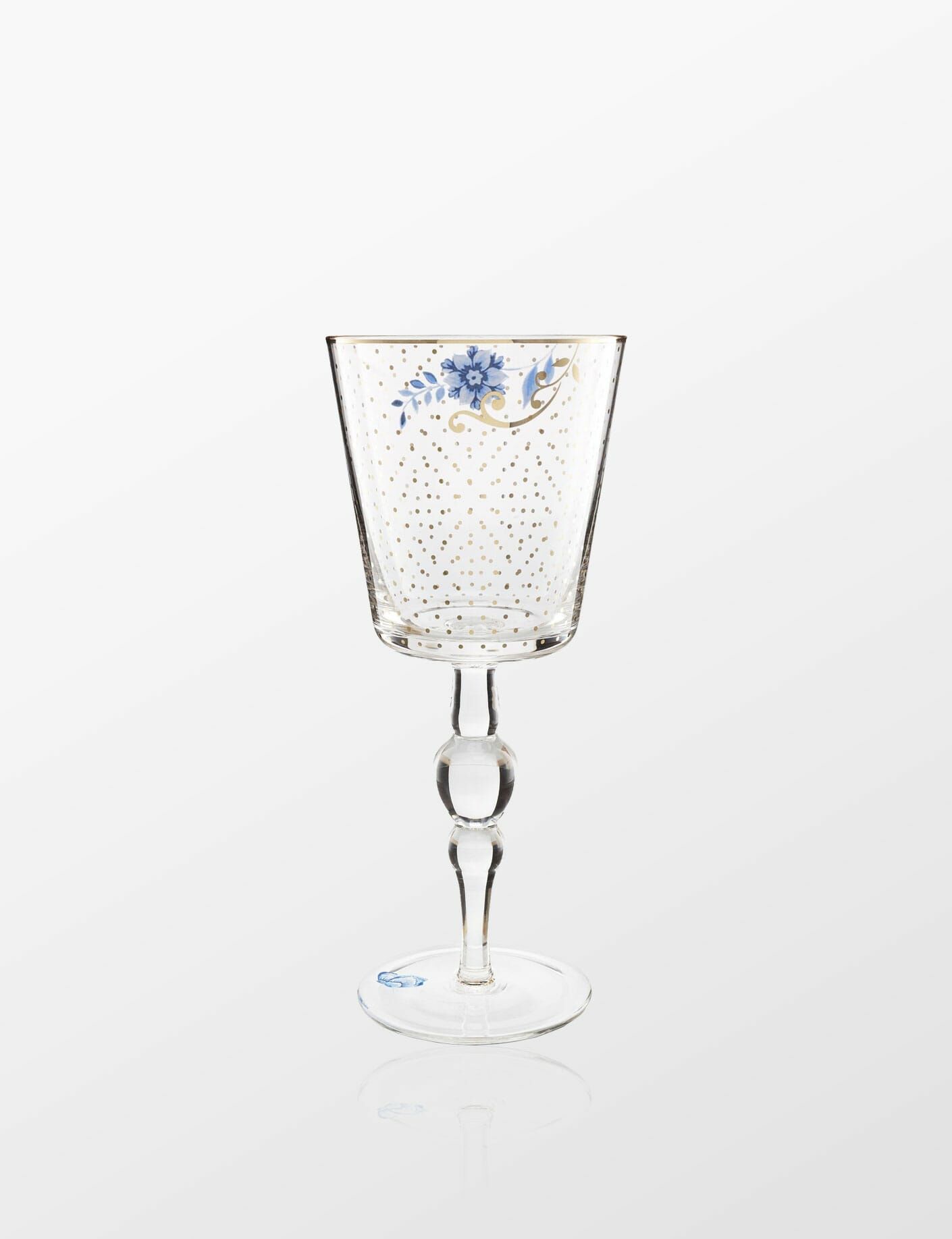 ROYAL ŞARAP KADEHİ ALTIN PUANTİYELİ 360ML
