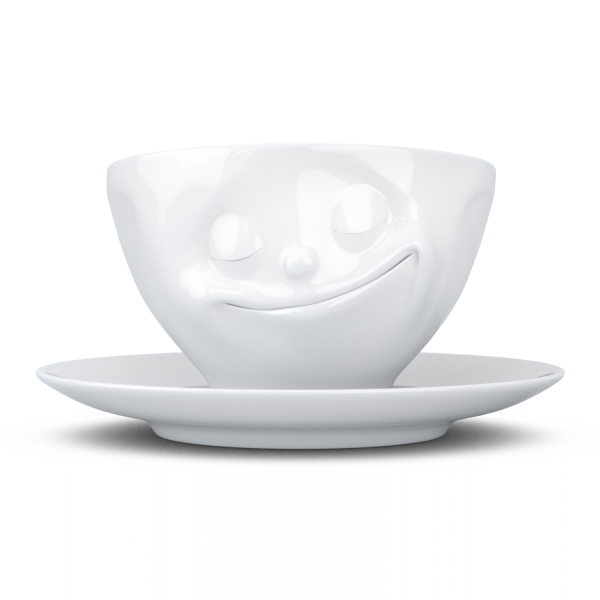 Happy- beyaz çay fincanı, 200 ml