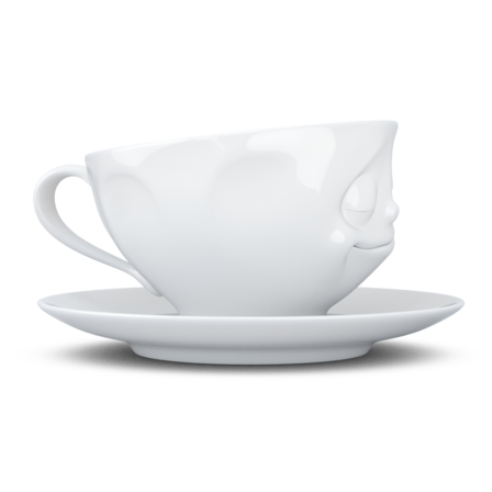 Happy- beyaz çay fincanı, 200 ml