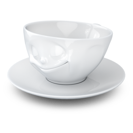 Happy- beyaz çay fincanı, 200 ml