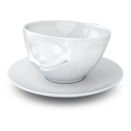 Happy- beyaz çay fincanı, 200 ml