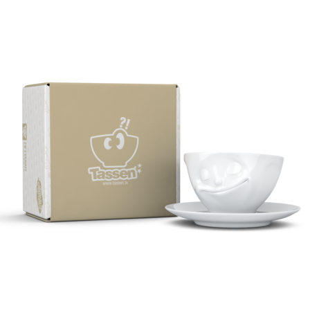 Happy- beyaz çay fincanı, 200 ml