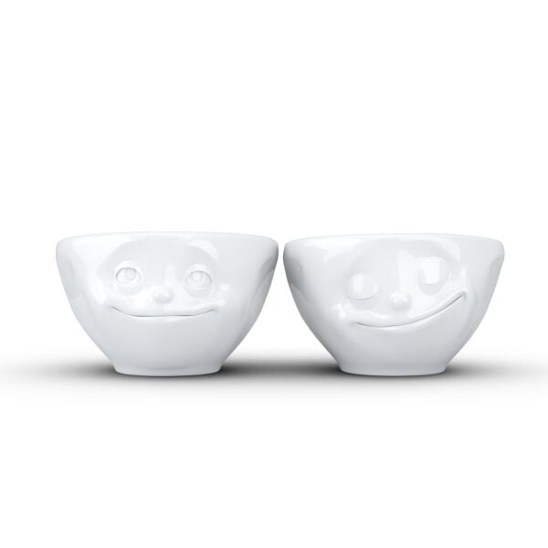 Dreamy & Happy- beyaz ikili küçük kase set, 100 ml