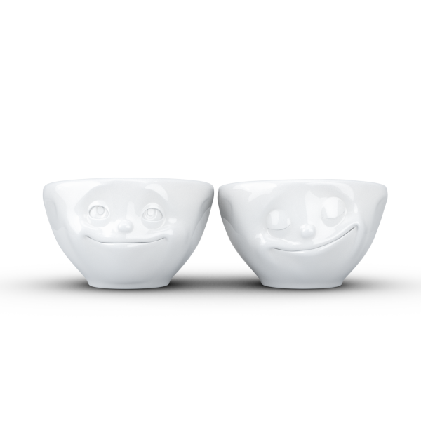 Dreamy & Happy- beyaz ikili küçük kase set, 100 ml