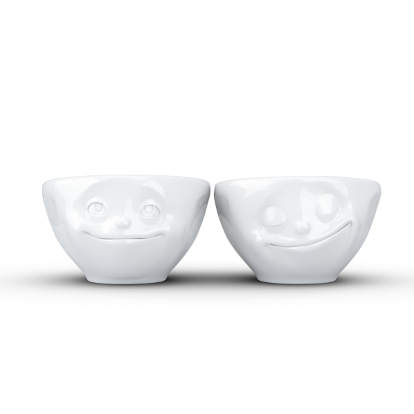 Dreamy & Happy- beyaz ikili küçük kase set, 100 ml
