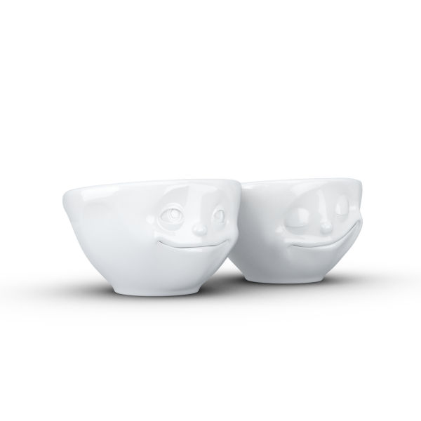 Dreamy & Happy- beyaz ikili küçük kase set, 100 ml