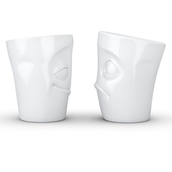 Cheery & Bafflede- beyaz ikili bardak seti, 350 ml