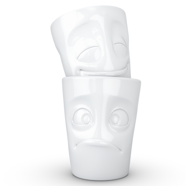 Cheery & Bafflede- beyaz ikili bardak seti, 350 ml