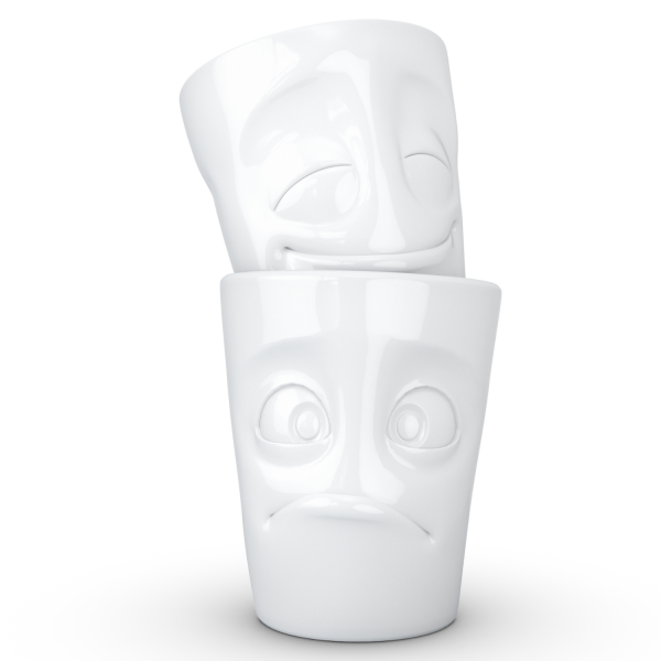 Cheery & Bafflede- beyaz ikili bardak seti, 350 ml