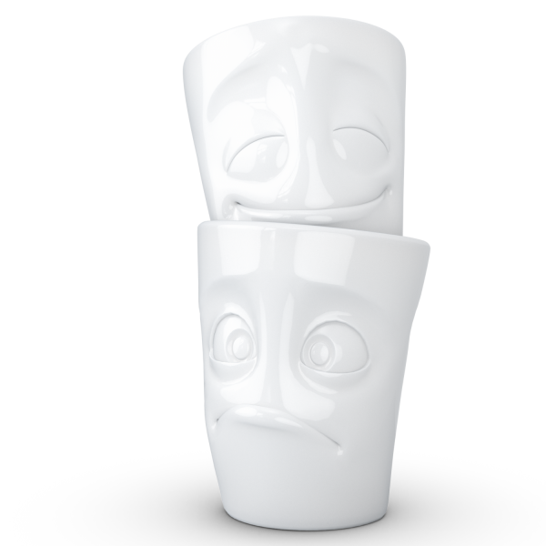 Cheery & Bafflede- beyaz ikili bardak seti, 350 ml