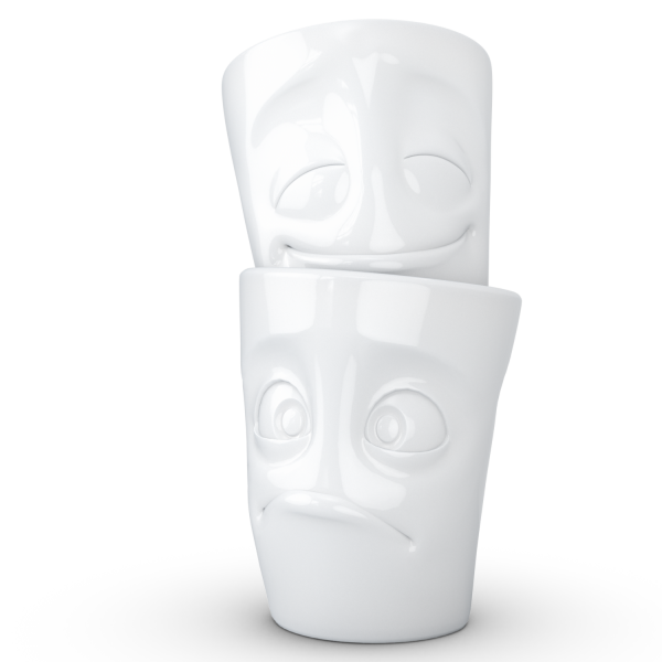 Cheery & Bafflede- beyaz ikili bardak seti, 350 ml