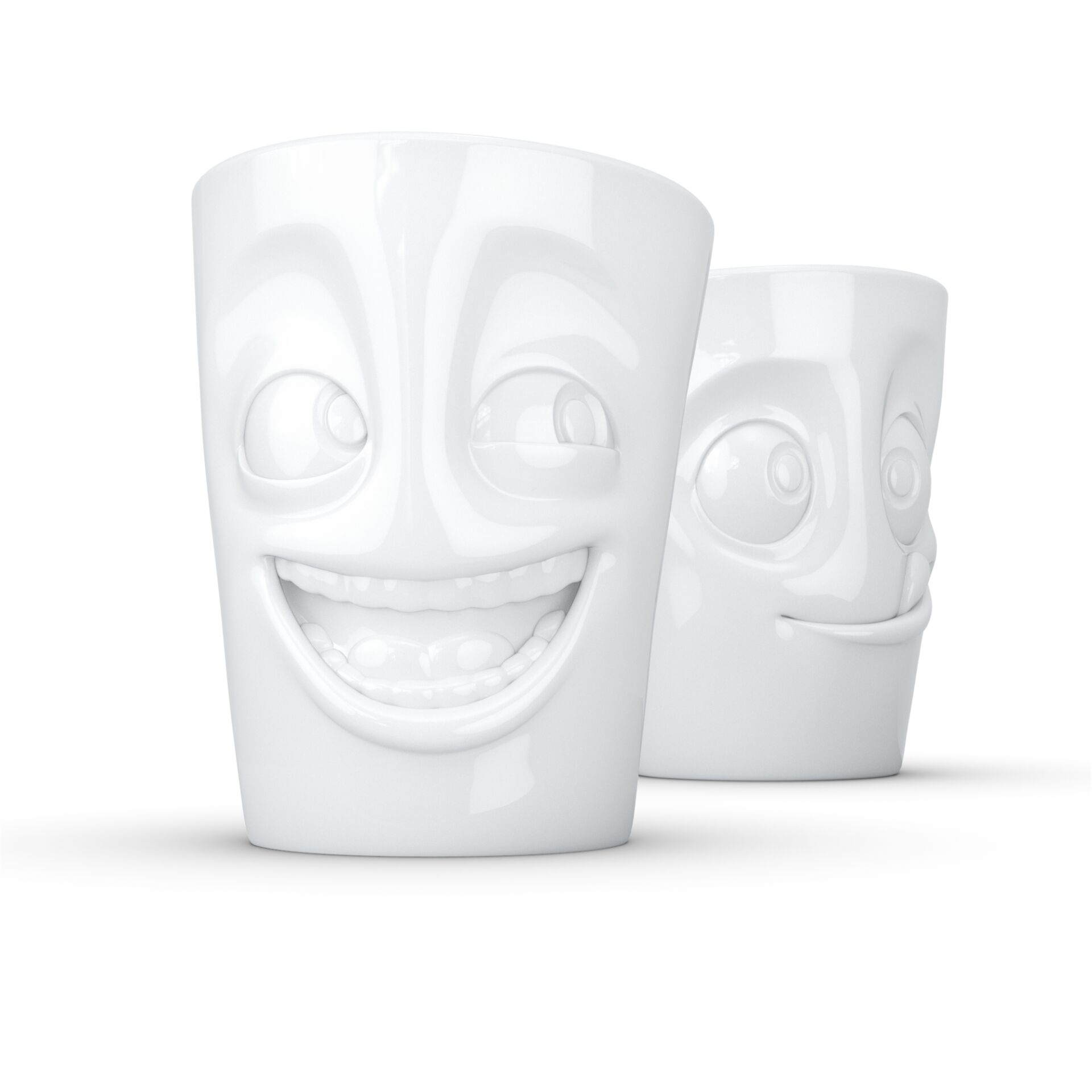 Joking & Tasty- beyaz ikili bardak seti, 350 ml
