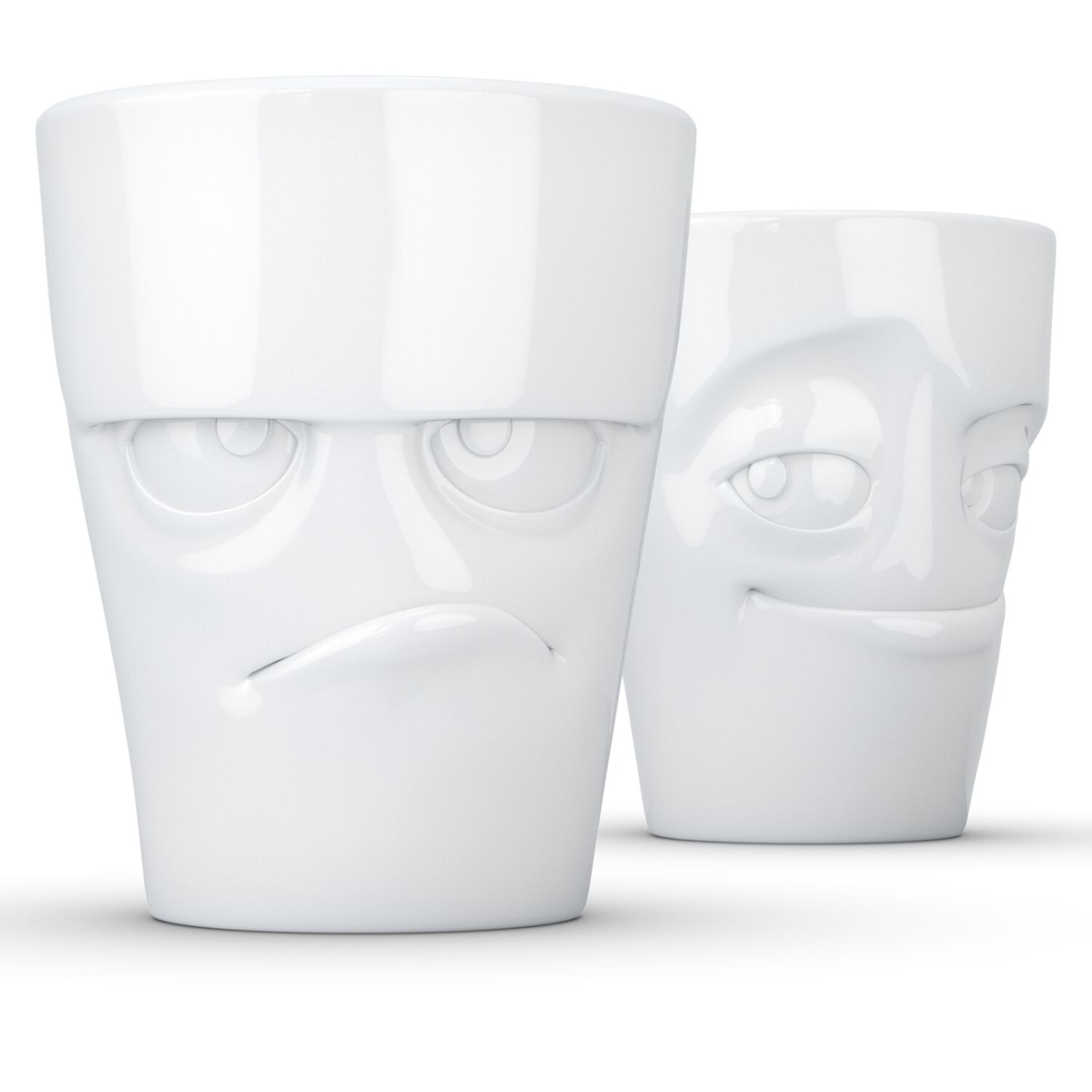Grumpy & Impish- beyaz ikili bardak seti, 350 ml