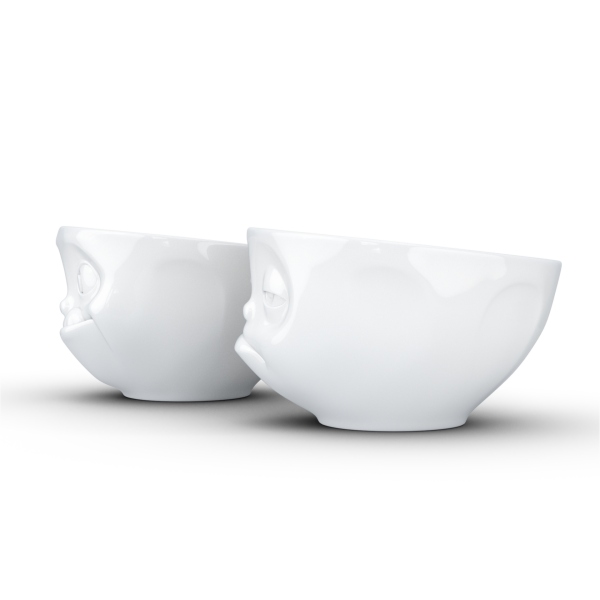 Tasty & Snoozy- beyaz orta boy ikili kase set, 200 ml