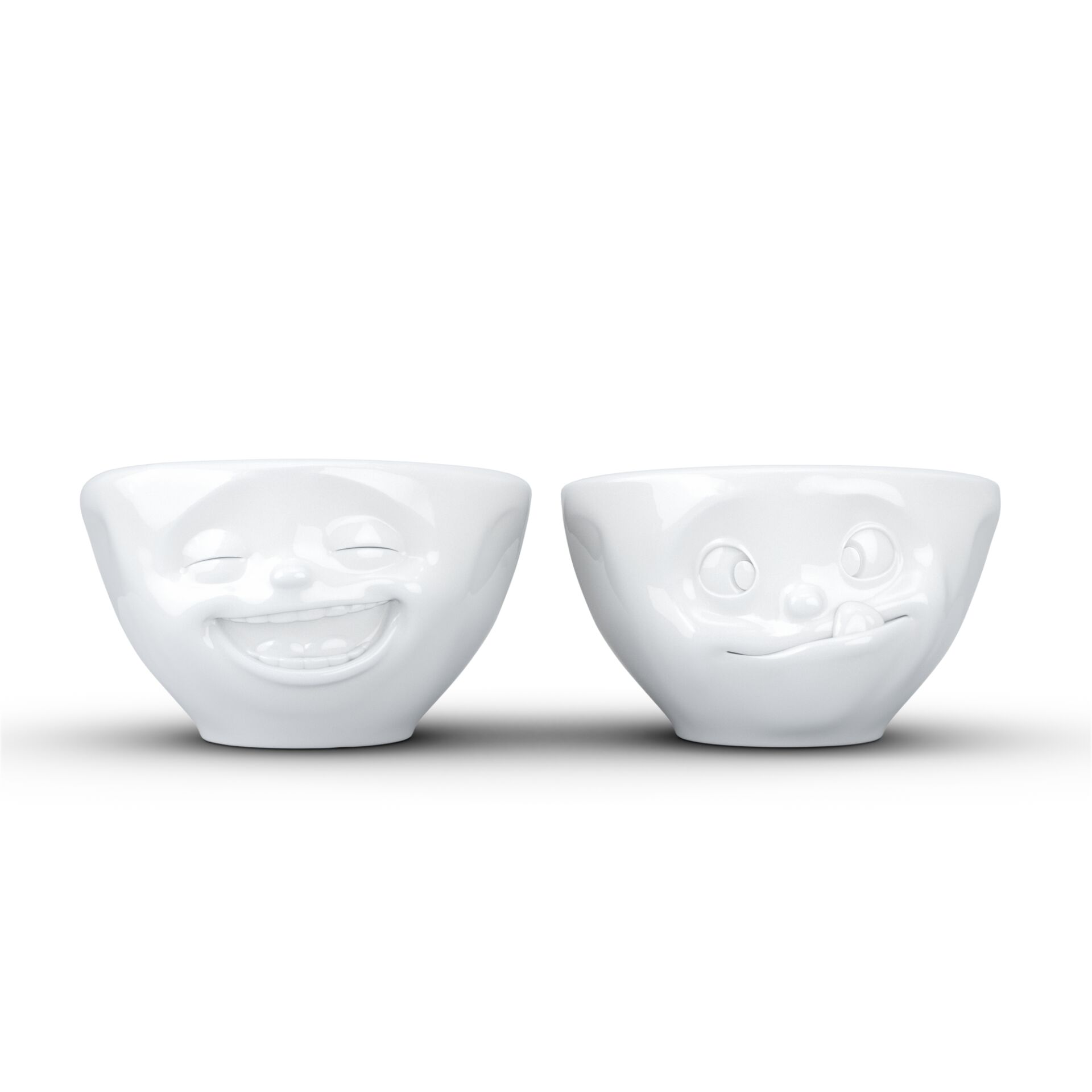Laughing & Tasty- beyaz ikili küçük kase set, 100 ml