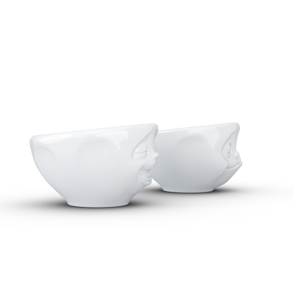 Laughing & Tasty- beyaz ikili küçük kase set, 100 ml