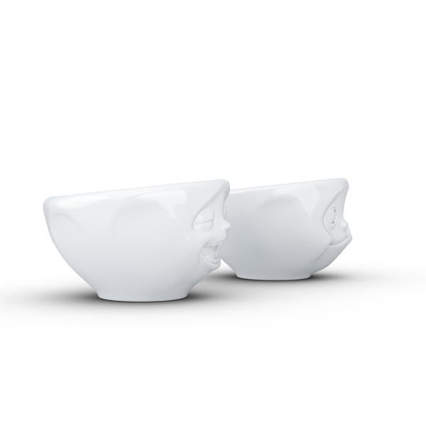 Laughing & Tasty- beyaz ikili küçük kase set, 100 ml