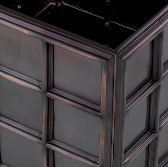 Planter Grid S antique bronze