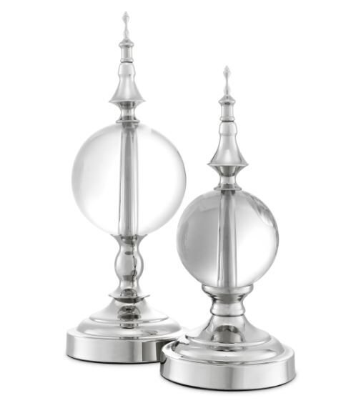 Object Zamora nickel finish set of 2 S & L