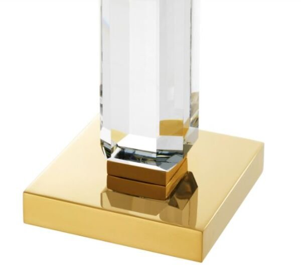 Candle Holder Livia gold finish clear set of 3