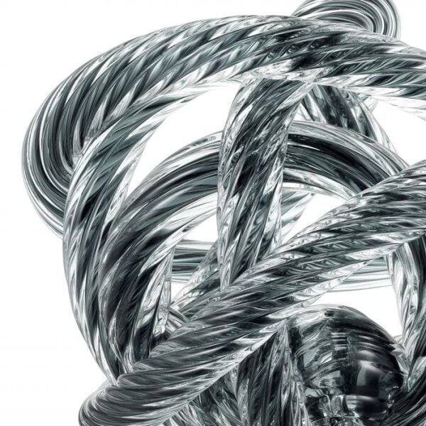 DESK ACCESSORY DOMINICO GREY BLUE GLASS MEDİUM