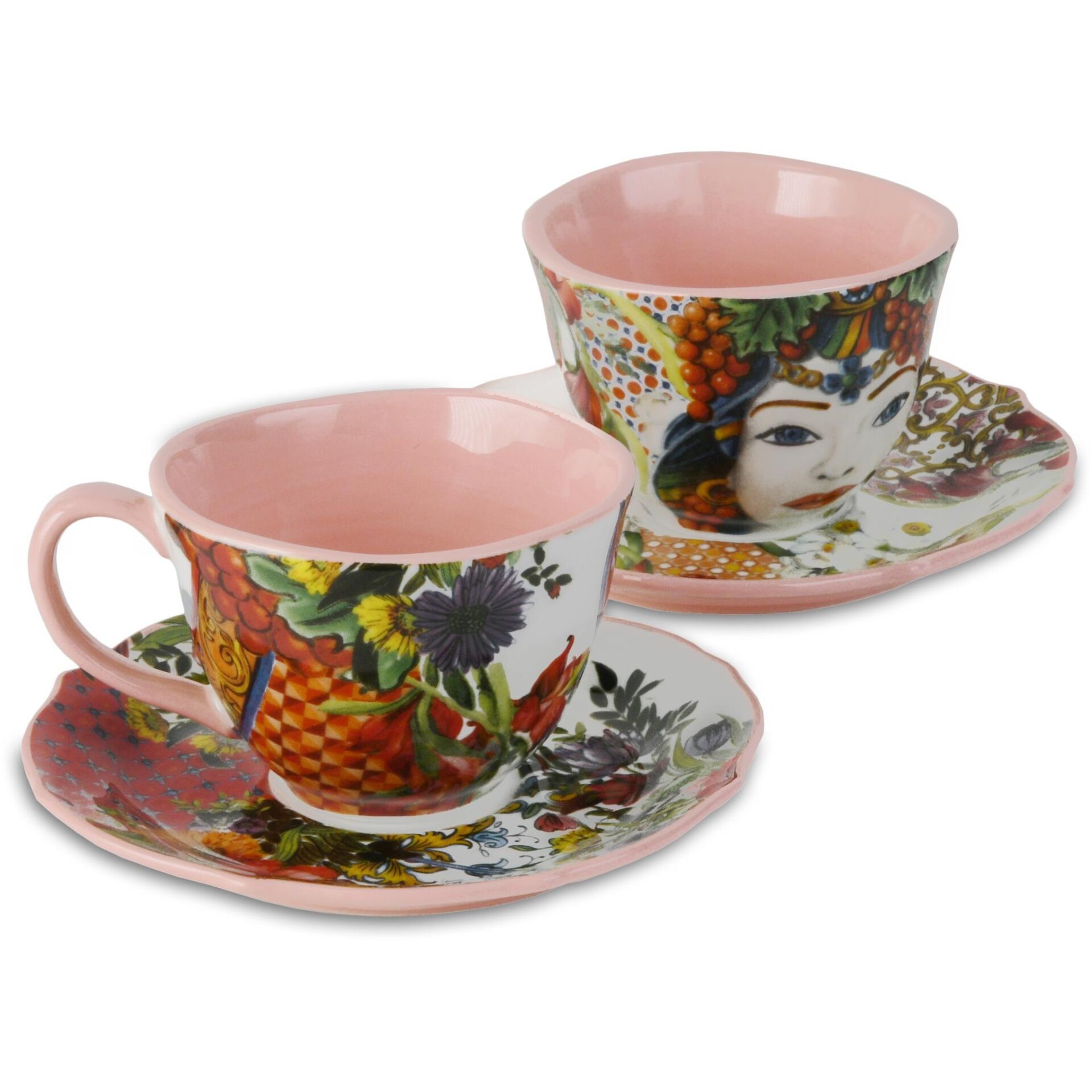 Milano Mercan İkili Porselen Kahve FincanI