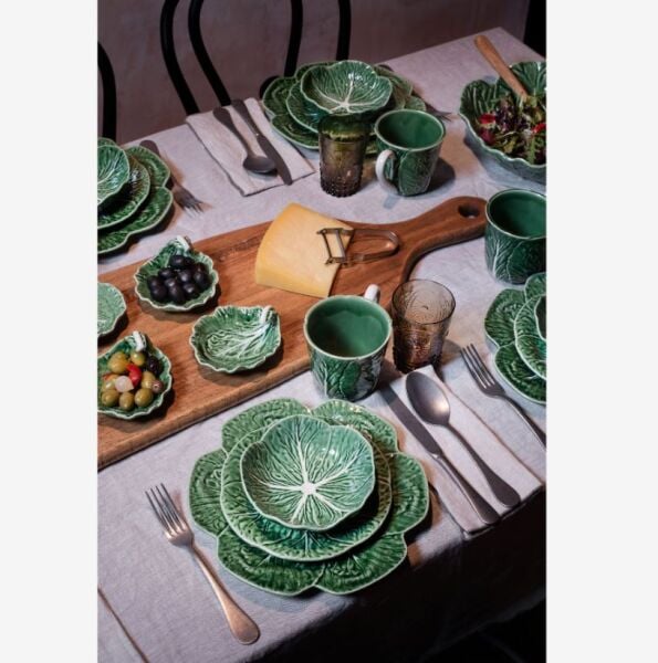 Yeşil Seramik Yemek Tabağı 26,5 Cm
